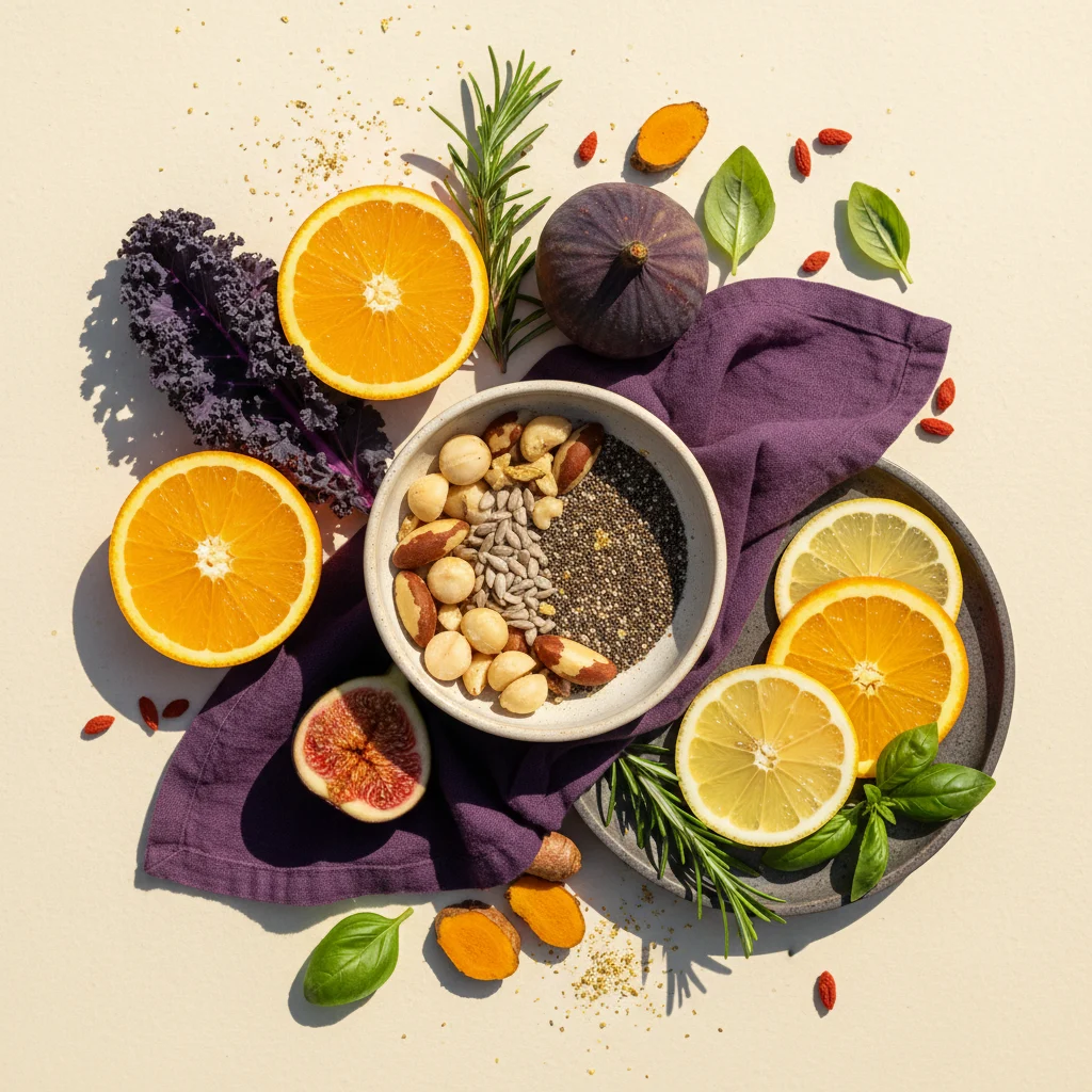 Chromium and zinc food supplement for metabolic support - fruits, herbs and nutrient-rich seeds