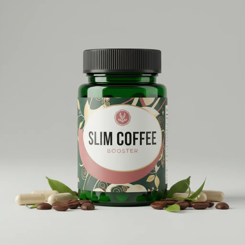 Slim Coffee Booster supplement box - dark charcoal and purple packaging by Wynstead Nutrition